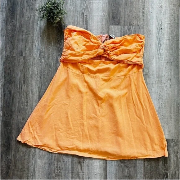 Princess Polly Falling For You Mini Dress Orange - Picture 4 of 9